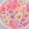 Jelly Color Hollow Five-pointed Star Transparent Hanging Hole Plum Blossom Diy Keychain
