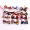 British Style Checkered Fabric Bow Diy Doll Small Bow Tie Clothing Accessories