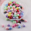 Macaron Color Heart-shaped Pendant Uv Plated Acrylic Hanging Hole Peach Heart