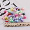 Macaron Color Heart-shaped Pendant Uv Plated Acrylic Hanging Hole Peach Heart