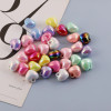 Macaron Color Heart-shaped Pendant Uv Plated Acrylic Hanging Hole Peach Heart
