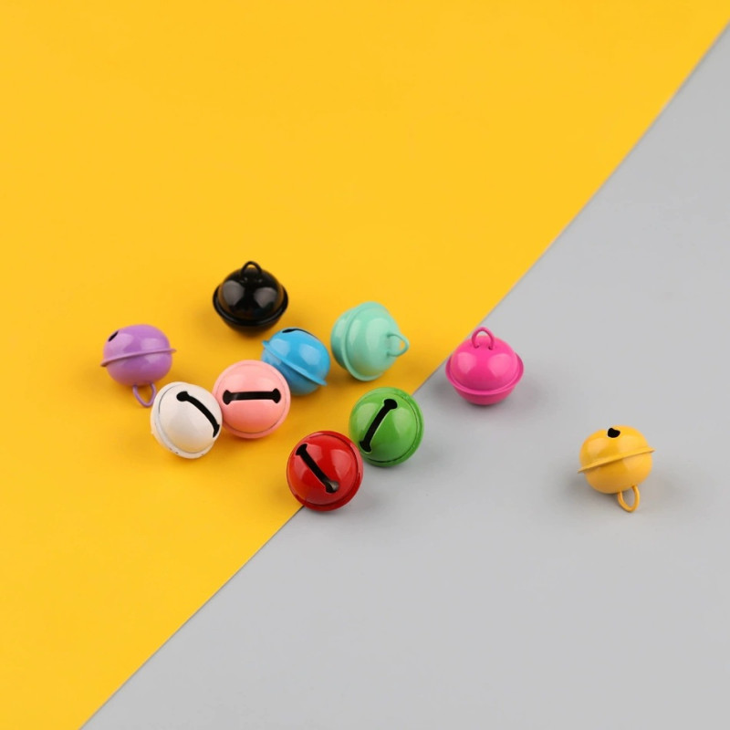 22mm One-word Spray-painted Bell Pendant Small Diy Keychain Accessories Pet Jewelry