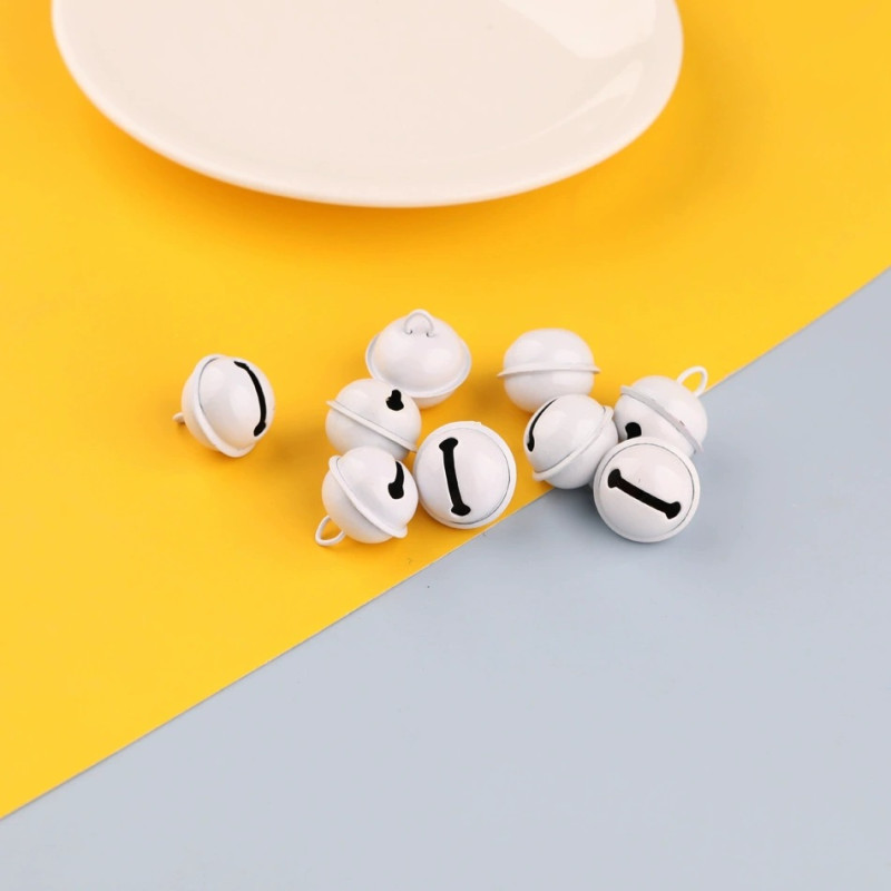 22mm One-word Spray-painted Bell Pendant Small Diy Keychain Accessories Pet Jewelry
