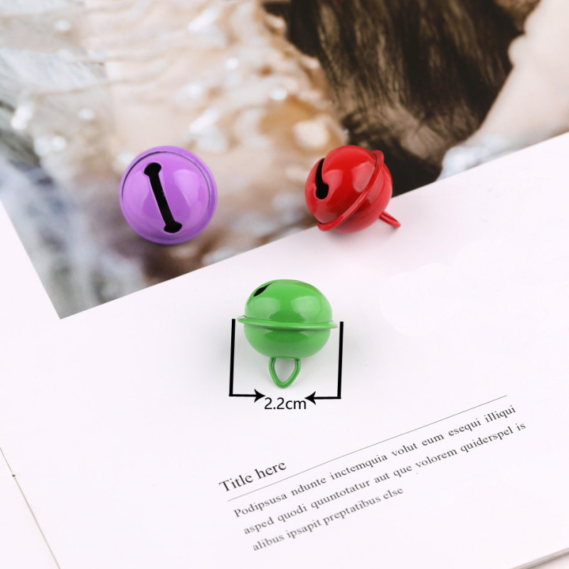 22mm One-word Spray-painted Bell Pendant Small Diy Keychain Accessories Pet Jewelry