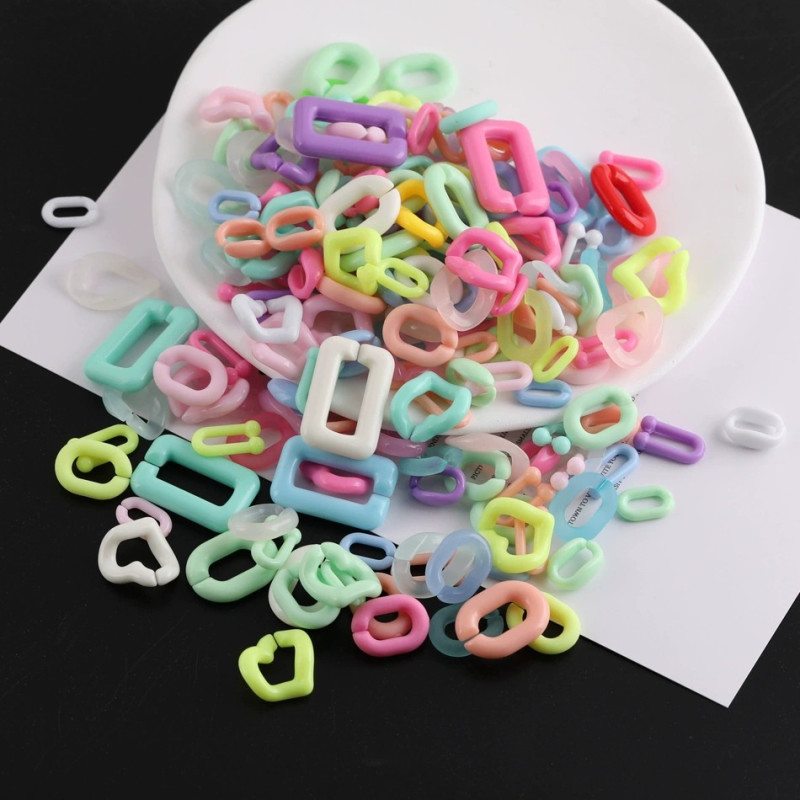 Plastic Chain Buckle Detachable Acrylic Keychain Diy Mobile Phone Bag Jewelry Accessories