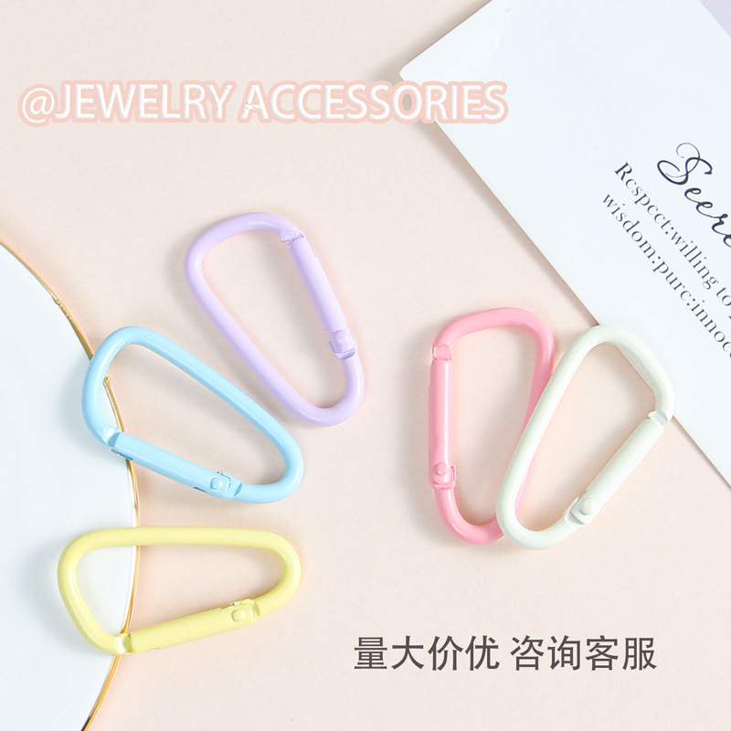 Colorful Paint D-shaped Carabiner Gourd Buckle Jewelry Diy Keychain Accessories Bag Doll