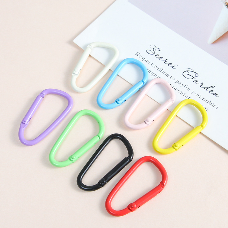 Colorful Paint D-shaped Carabiner Gourd Buckle Jewelry Diy Keychain Accessories Bag Doll