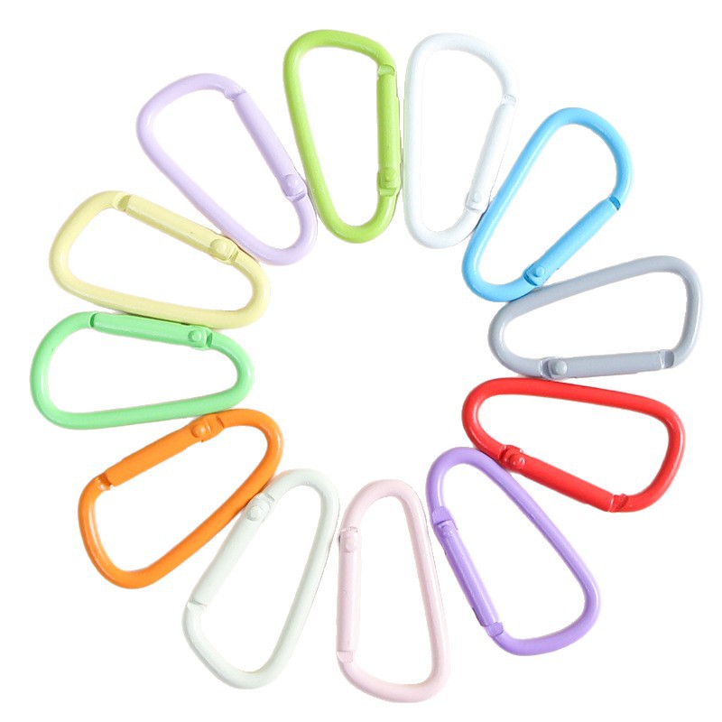 Colorful Paint D-shaped Carabiner Gourd Buckle Jewelry Diy Keychain Accessories Bag Doll