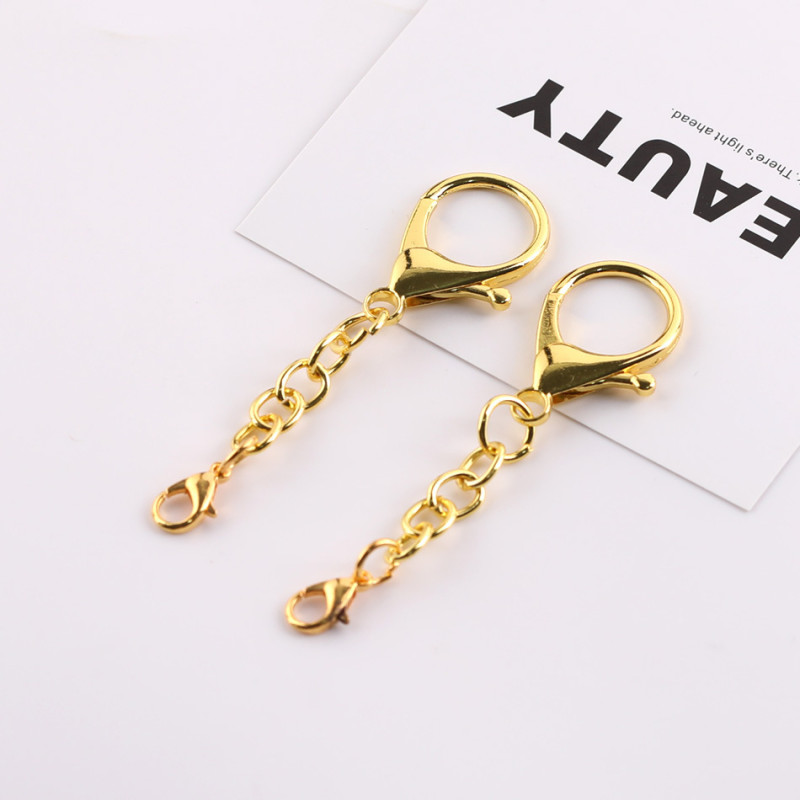 Large and Small Lobster Buckle Four-section Chain Key Diy Car Key Pendant Jewelry