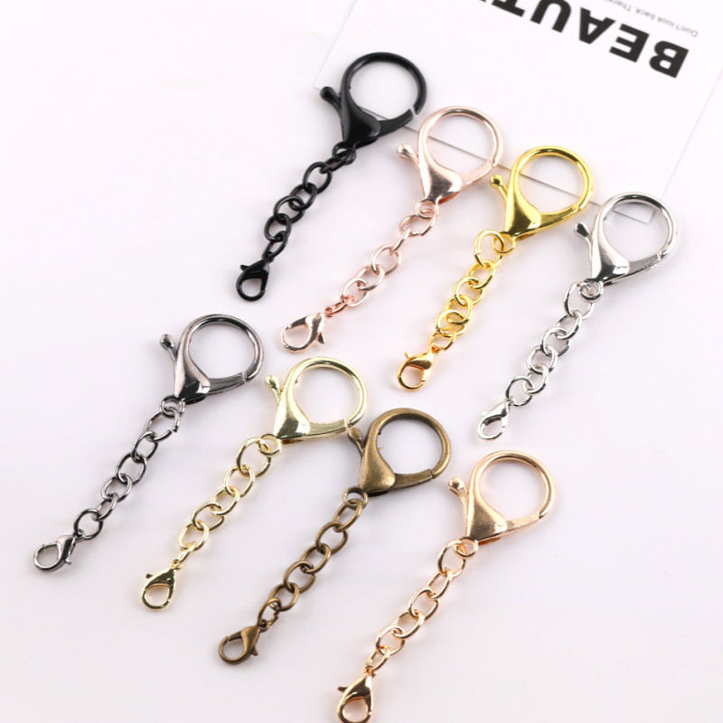 Large and Small Lobster Buckle Four-section Chain Key Diy Car Key Pendant Jewelry