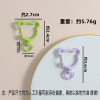 Diy Paint Candy Color Cute Bear Spring Buckle Jewelry Accessories Keychain Opening