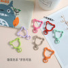 Diy Paint Candy Color Cute Bear Spring Buckle Jewelry Accessories Keychain Opening