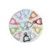 Diy Paint Candy Color Cute Bear Spring Buckle Jewelry Accessories Keychain Opening