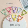 Diy Paint Candy Color Cute Bear Spring Buckle Jewelry Accessories Keychain Opening