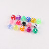 14mm Color Transparent Sieve Dice Creative Keychain Acrylic Pendant Diy Jewelry