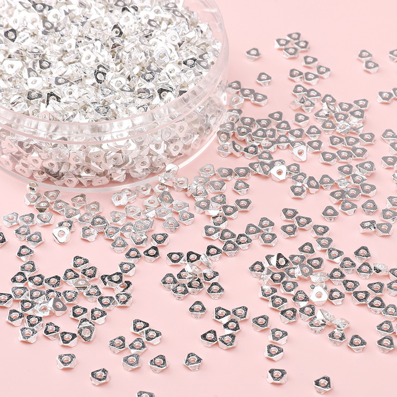 Alloy Broken Silver Loose Beads Separated Wheel Small Square Handmade Diy' Bracelet