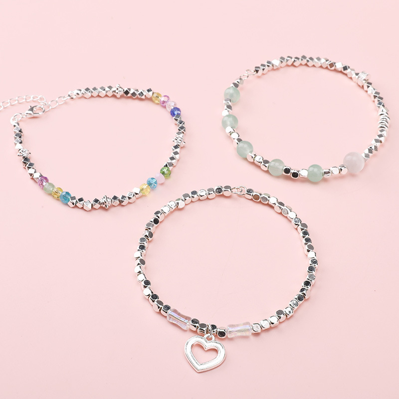 Alloy Broken Silver Loose Beads Separated Wheel Small Square Handmade Diy' Bracelet