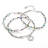 Alloy Broken Silver Loose Beads Separated Wheel Small Square Handmade Diy' Bracelet