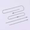 2.4mm Metal Ball Chain Wave Bead Key Tag Hanging Diy Material Jewelry Accessories