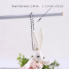 2.4mm Metal Ball Chain Wave Bead Key Tag Hanging Diy Material Jewelry Accessories