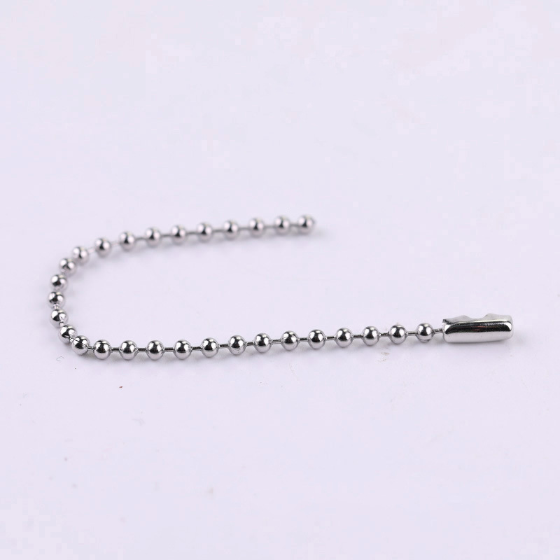 2.4mm Metal Ball Chain Wave Bead Key Tag Hanging Diy Material Jewelry Accessories