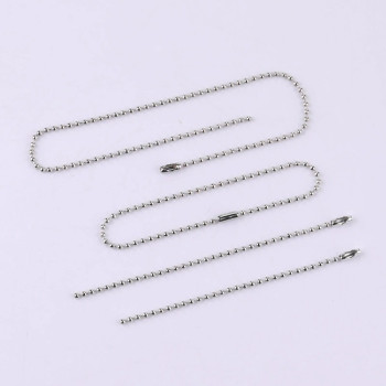 2.4mm Metal Ball Chain Wave Bead Key Tag Hanging Diy Material Jewelry Accessories