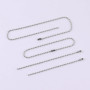2.4mm Metal Ball Chain Wave Bead Key Tag Hanging Diy Material Jewelry Accessories
