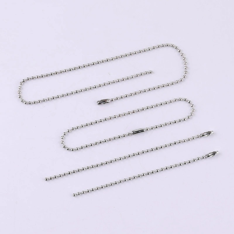 2.4mm Metal Ball Chain Wave Bead Key Tag Hanging Diy Material Jewelry Accessories
