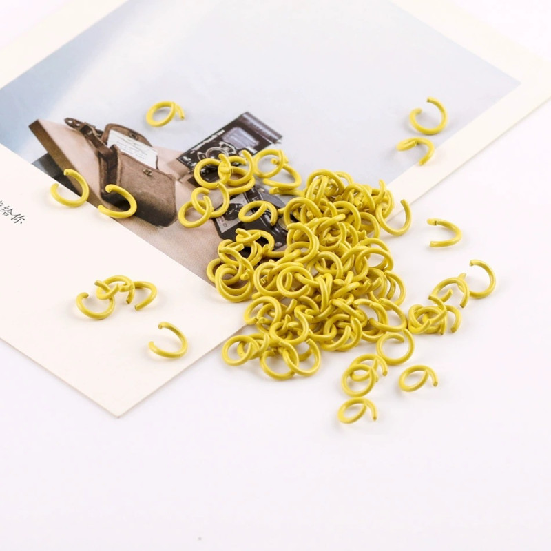 1.2*8mm Metal Painted Color Open Ring Keychain Connecting C Diy Pendant Small Jewelry