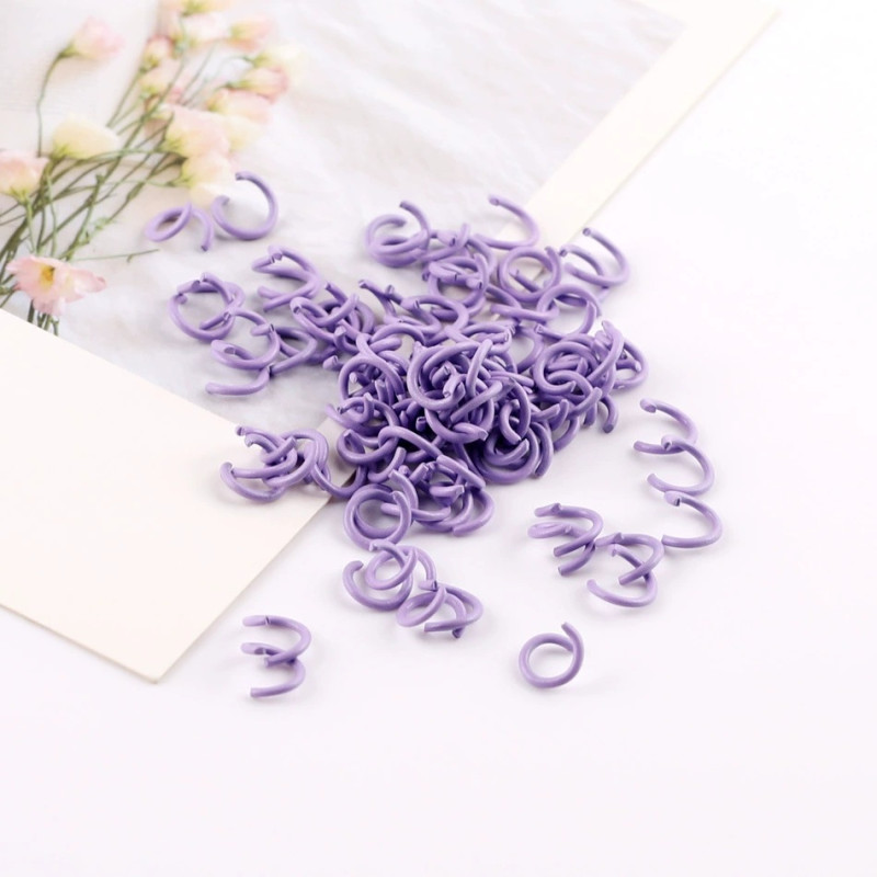 1.2*8mm Metal Painted Color Open Ring Keychain Connecting C Diy Pendant Small Jewelry