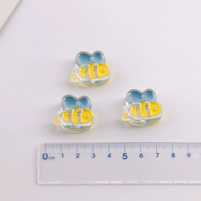 Transparent Acrylic Dripping Oil Bee Beading Material Handmade Diy Hair Rope Accessories