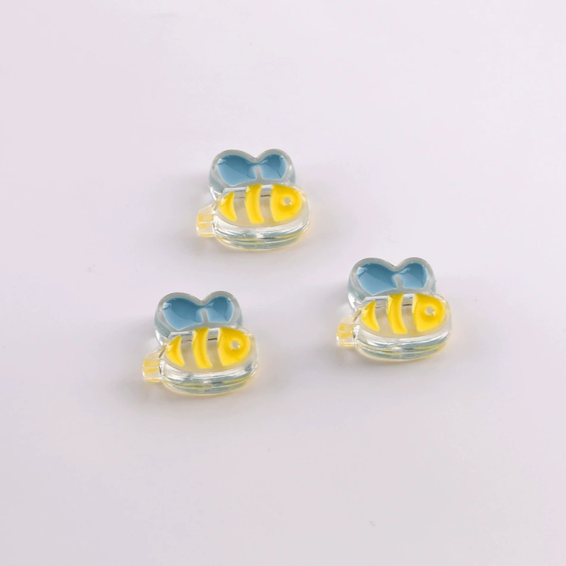 Transparent Acrylic Dripping Oil Bee Beading Material Handmade Diy Hair Rope Accessories