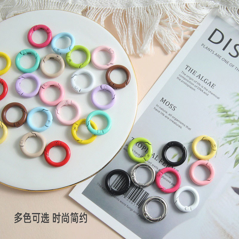 Color Spring Buckle 20mm Paint Openable Connection Ring Key Chain Mobile Phone Jewelry
