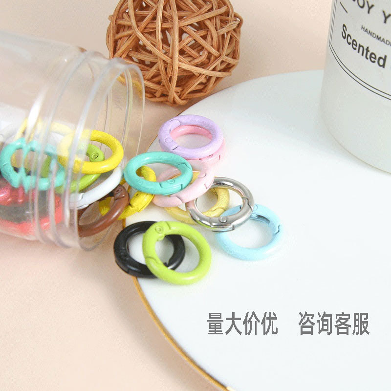 Color Spring Buckle 20mm Paint Openable Connection Ring Key Chain Mobile Phone Jewelry