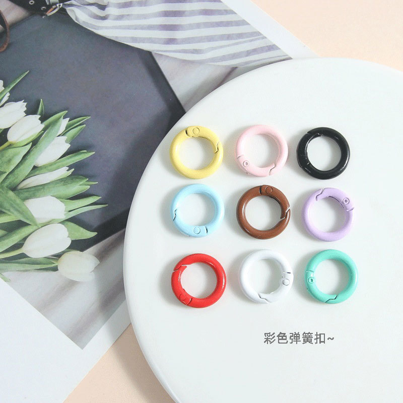 Color Spring Buckle 20mm Paint Openable Connection Ring Key Chain Mobile Phone Jewelry