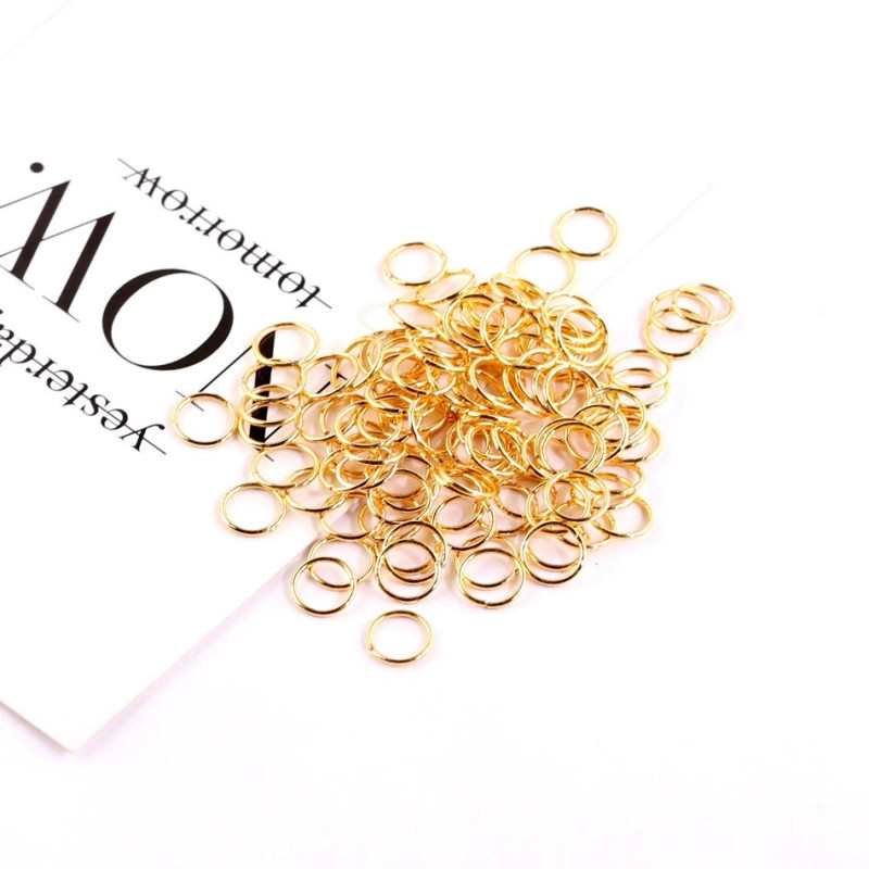 3-14mm Multi-color Metal Closed Hoop Iron Single Necklace Bracelet Handmade Connecting
