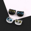 Cartoon Resin Cute Big-eyed Cat Head Diy Beaded Mobile Phone Chain Necklace Horizontal