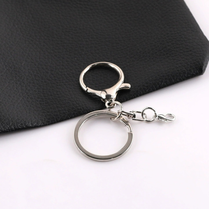 Alloy Chain 8-character Buckle Three-piece Set Plus Lobster Key Ring Diy Toy Key Pendant