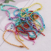 12cm Color Electrophoresis Bead Chain Diy Jewelry Round Wave Lanyard Buckle Tag