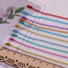 12cm Color Electrophoresis Bead Chain Diy Jewelry Round Wave Lanyard Buckle Tag