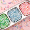 Abs Pearl Pearlescent Two-color Camellia Diy Handmade Beading Material Loose Beads Making
