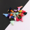 Colored Circle Gold Thread Small Tassel Bohemian Diy Mini Hanging Wedding Box Fan