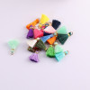 Colored Circle Gold Thread Small Tassel Bohemian Diy Mini Hanging Wedding Box Fan