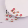 Colorful Double-sided Devil's Eye Oil Drop Round Spaced Beads Loose Straight Hole Diy