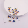Colorful Double-sided Devil's Eye Oil Drop Round Spaced Beads Loose Straight Hole Diy