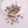 Colorful Double-sided Devil's Eye Oil Drop Round Spaced Beads Loose Straight Hole Diy