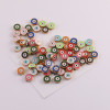 Colorful Double-sided Devil's Eye Oil Drop Round Spaced Beads Loose Straight Hole Diy