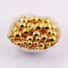 3-14mmccb Straight Hole Gold Silver White K Color Round Beads Diy Handmade Plastic Loose
