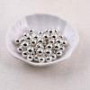 3-14mmccb Straight Hole Gold Silver White K Color Round Beads Diy Handmade Plastic Loose