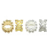 18k Gold-plated High Color Retention Zircon Large Hole Spacer Beads Passepartout Wheel